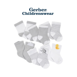 Gerber Baby Animals Wiggle-Proof Jersey Crew Socks 6pcs