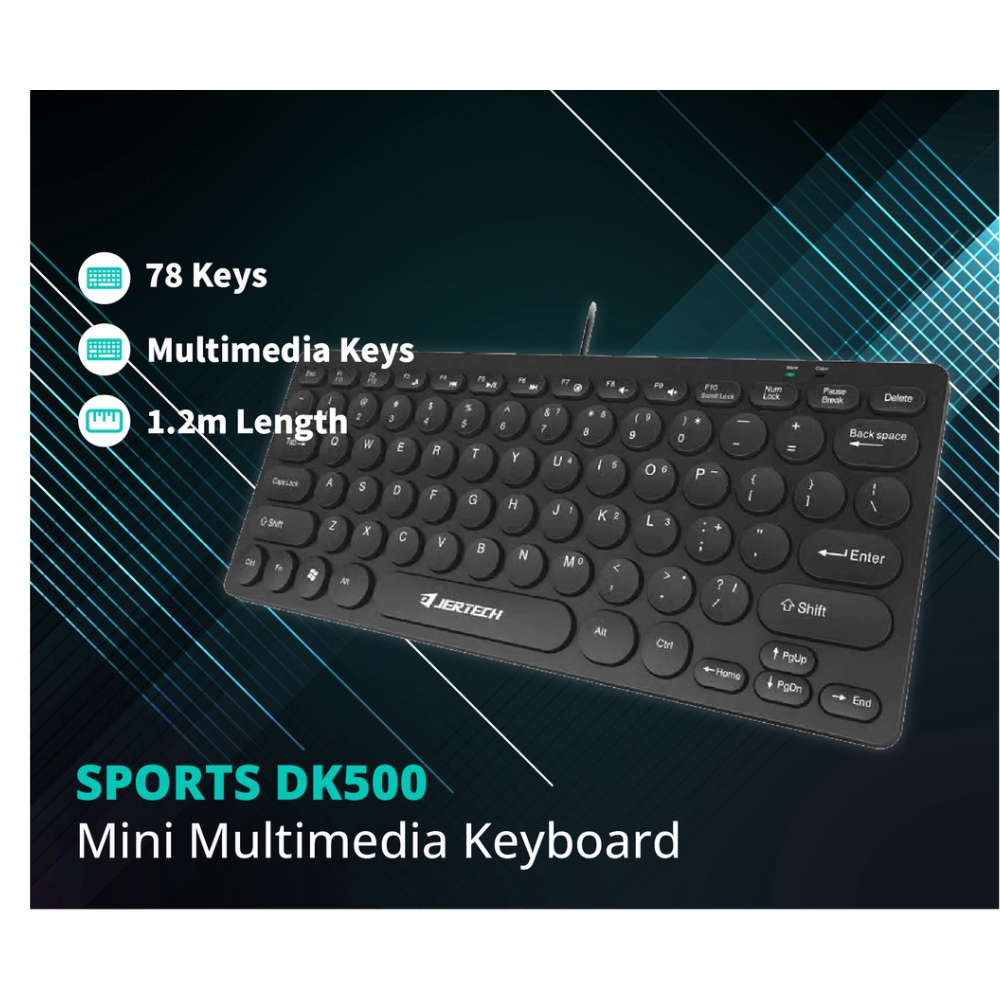 0a06fa816df1c8906bab17dd856b79ed.png Jertech SPORTS DK500 Mini Multimedia Keyboard - Image 1
