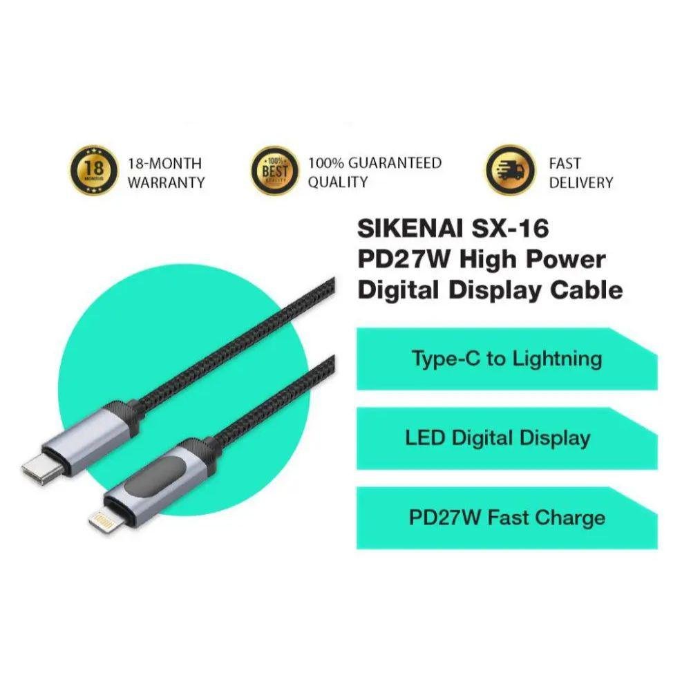 1fa6f6482dba7b6cef511f0675fbe231.jpg SIKENAI 1M Fast Charging Cable Type-C to Lightning SX-16 - Image 1