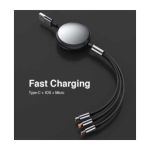 POWERTRIO Retractable 3 in 1 Fast Charging Cable - Image 2
