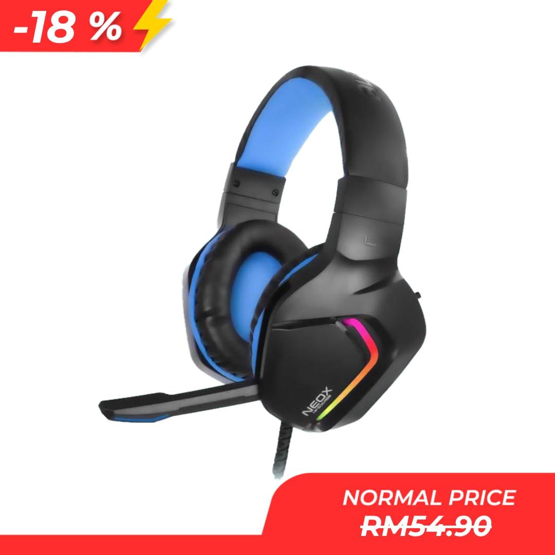 293a78b5a7e82c3b4619511f2054e39a.jpg Alcatroz Neox HP500 Wired Gaming Headphone With Foldable Mic - Image 1