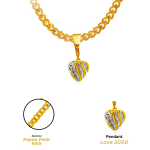 Golden Jaguar Necklace Love 3000 + Papan