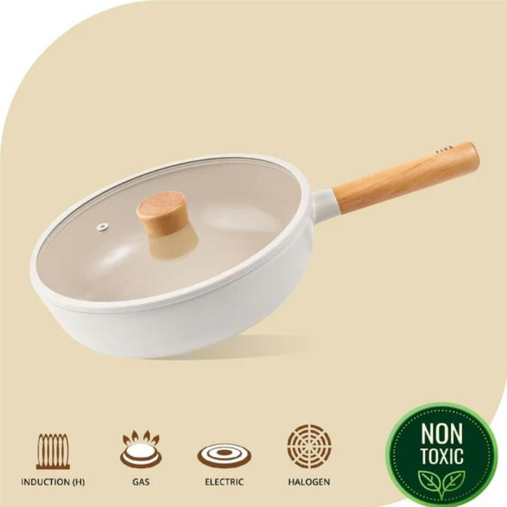 3552b97c3f2693227b96a2b1d03978bf-1.png Neoflam FIKA Reserve Wok with lid 26cm - Image 1