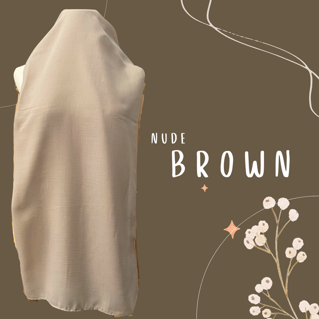 3b45987e0caf8f7a00576d2fdfb95328.png Tudung Ria Shawl Plain – Nude Brown - Image 1