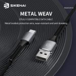 SIKENAI 1M 3A Fast Charging Metal Braided Cable SX-03 - Image 2