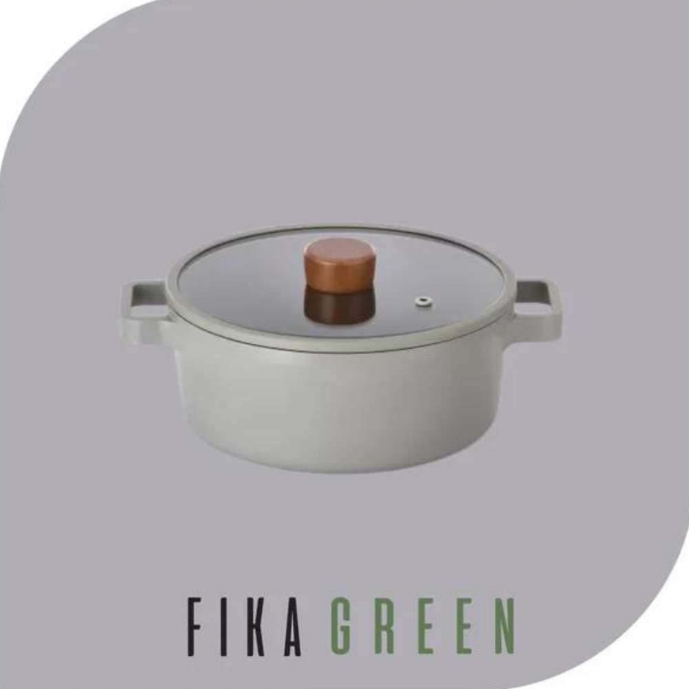 4923cda527f4e3c39a5f22ab1ee55b3a-1.png Neoflam FIKA Green Casserole 24cm - Image 1