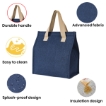Insulated Thermal Polyester Lunch Cooler Warmer Bag  – Medium - Image 4