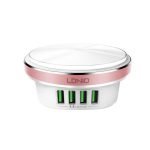 LDNIO A4406 4 USB Ports Phone Charger Desktop Side Table Night Adjustable Lamp Light 4.4A Charging Dock