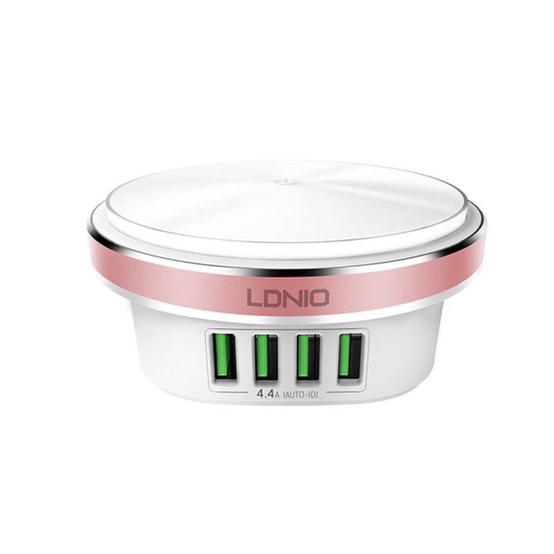 520af7dfcdf5377c44f18b0561925938-3.jpg LDNIO A4406 4 USB Ports Phone Charger Desktop Side Table Night Adjustable Lamp Light 4.4A Charging Dock - Image 1