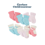 Gerber Princess Wiggle-Proof Terry Bootie Socks 6pairs