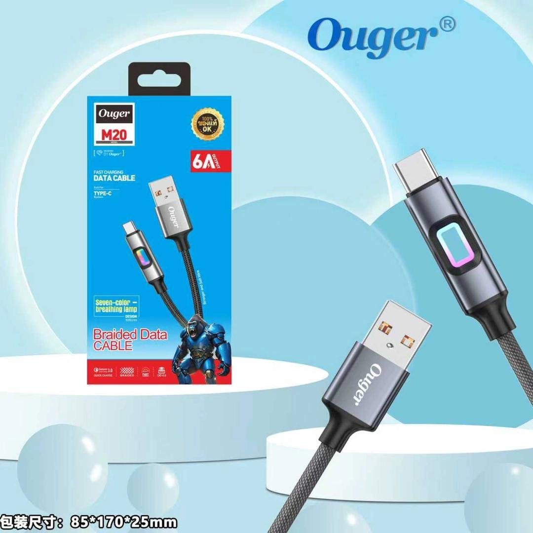5c199d9ed15fc967004f8c4d4e3f9964.jpg OUGER M20 6A 1000mm Color Breathing Lamp Fast Charging Data Cable – USB to Micro - Image 1