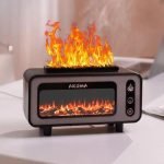 Cozy Flame Mist Diffuser – USB Fireplace Humidifier with Thick Fog & Aroma Spray