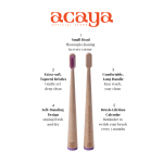 Acaya Flossy Purple Bamboo Toothbrush - Image 2