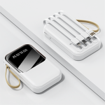 LED Torch Light Power Bank with Built-in 4 Cables – 10000mAh - Image 10