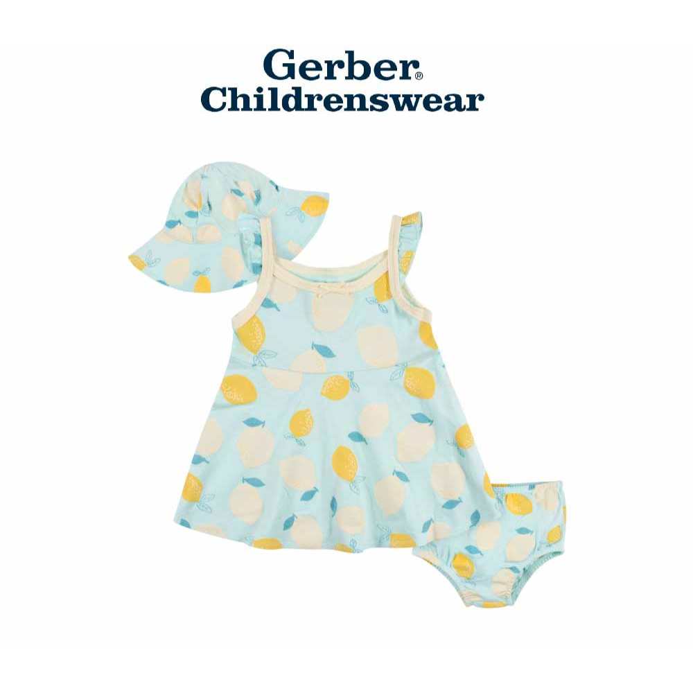 75b128faf0ba45d74296b11cd6115574-2.png Gerber Lemons Dress Outfit Set 3pcs - Image 1