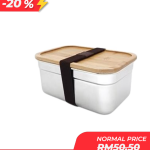 Bamboo Lid Stainless Steel SUS304 Lunch Box