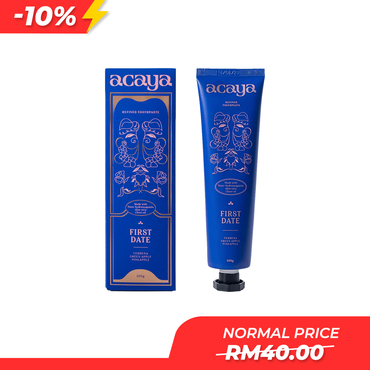 8190eedda89b61849d428067eda68b20.png Acaya Refined Toothpaste (First Date) 100g - Image 1