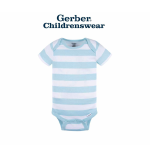 Gerber Shark Short Sleeve Onesies Bodysuits 4pcs - Image 2