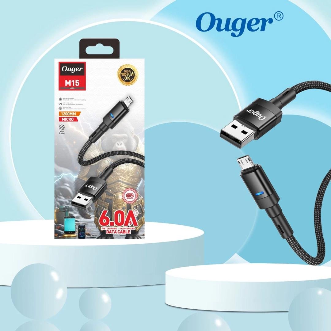8bdf1f37152168d80e866c5d193c4633.jpg OUGER M15 6A 1200mm Fast Charging Data Cable – USB to Micro - Image 1