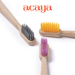 Acaya Flossy Purple Bamboo Toothbrush - Image 3