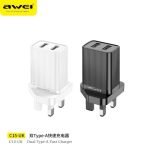 Awei 2 USB Port Fast Charger Power Adapter C15-UK – Random