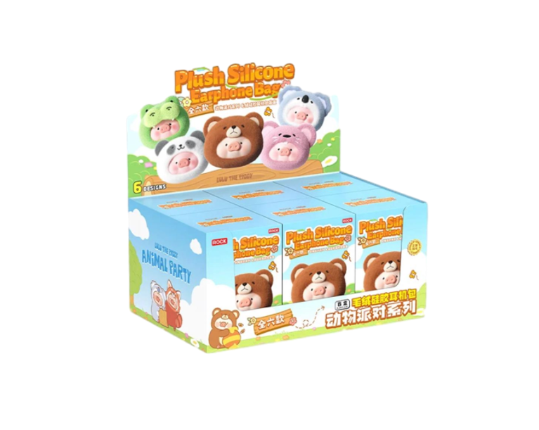 9632ee7f075ea44ae89b3b7d68588cd7.png Lulu Animal Party Series Plush Silicone Earphone Bag Blind Box - Image 1