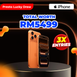 [PRESTO LUCKY DRAW] Apple iPhone 17 Pro 256GB Orange (Worth RM5,499) (3x Entries)
