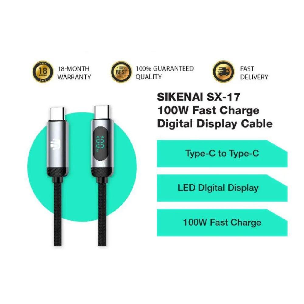 a970ae8de92952e4c26c39b48002a123.jpg SIKENAI 1M Fast Charging Cable Type-C to Type-C SX-17 - Image 1