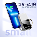 LED Torch Light Power Bank with Built-in 4 Cables – 10000mAh - Image 11