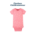 Gerber Princess Short Sleeve Onesies Bodysuits 4pcs - Image 3
