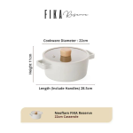 Neoflam FIKA Reserve Casserole with Glass Lid 22cm - Image 2