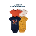 Gerber Fox Short Sleeve Onesies Bodysuits 4pcs - Image 8