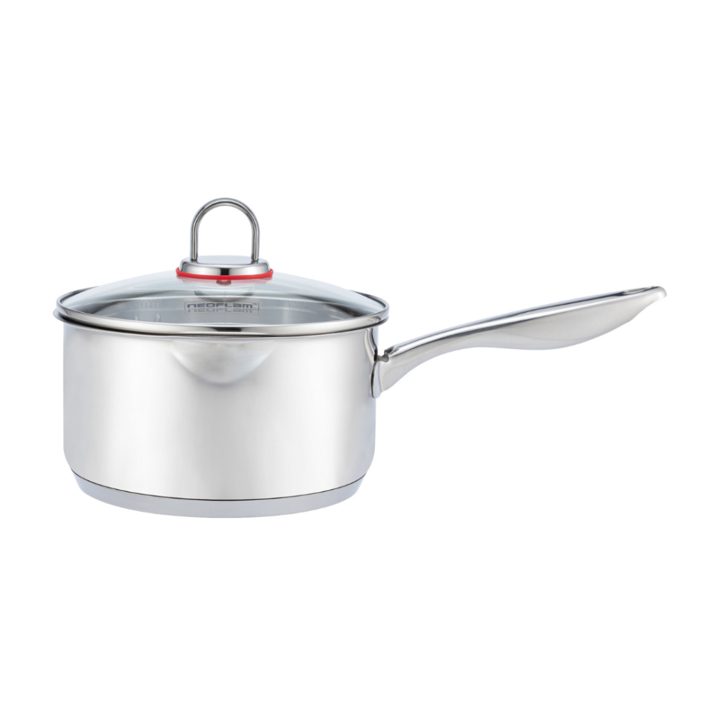 c7a0210a9478e4920baabb6758b25ee9-4.png Neoflam Stainless Steel Saucepan with Lid 18cm - Image 1