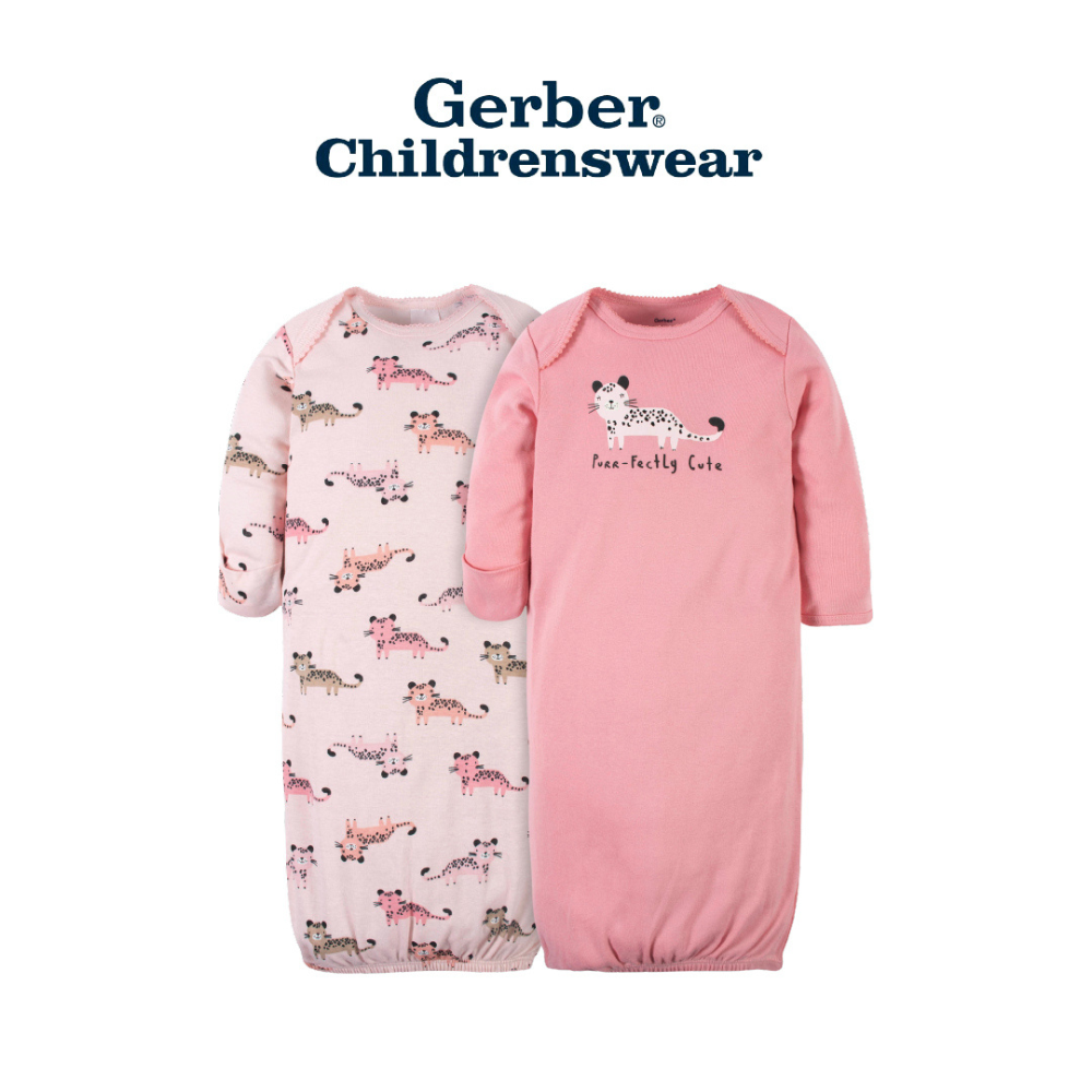 dfbd0497dad2daafc9ac4a5532a53ccd-2.png Gerber Leopard Gowns 2pcs - Image 1