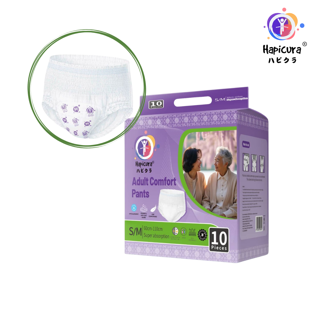ea817ee3738d70e53744b9bfbdce6835.png Hapicura Pant Adult Diaper – S/M Size - Image 1