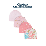 Gerber Baby Girl Princess Caps 4pcs - Image 7