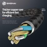 SIKENAI 1M Fast Charging Cable Type-C to Type-C SX-17 - Image 6