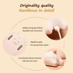 Big Face Rabbit Light, Rabbit Night Lights for Gifts, Cute Silicone Bunny Lamp, 3 Level Dimmable Squishy Nightlight, Rechargeable Bedside Touch Soft Lamp for Breastfeeding (White) - Image 6